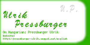 ulrik pressburger business card